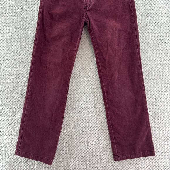 Prana Pants Womens 6 Short Inseam Burgundy Corduroy Straight Low Rise Y2K - Picture 4 of 14